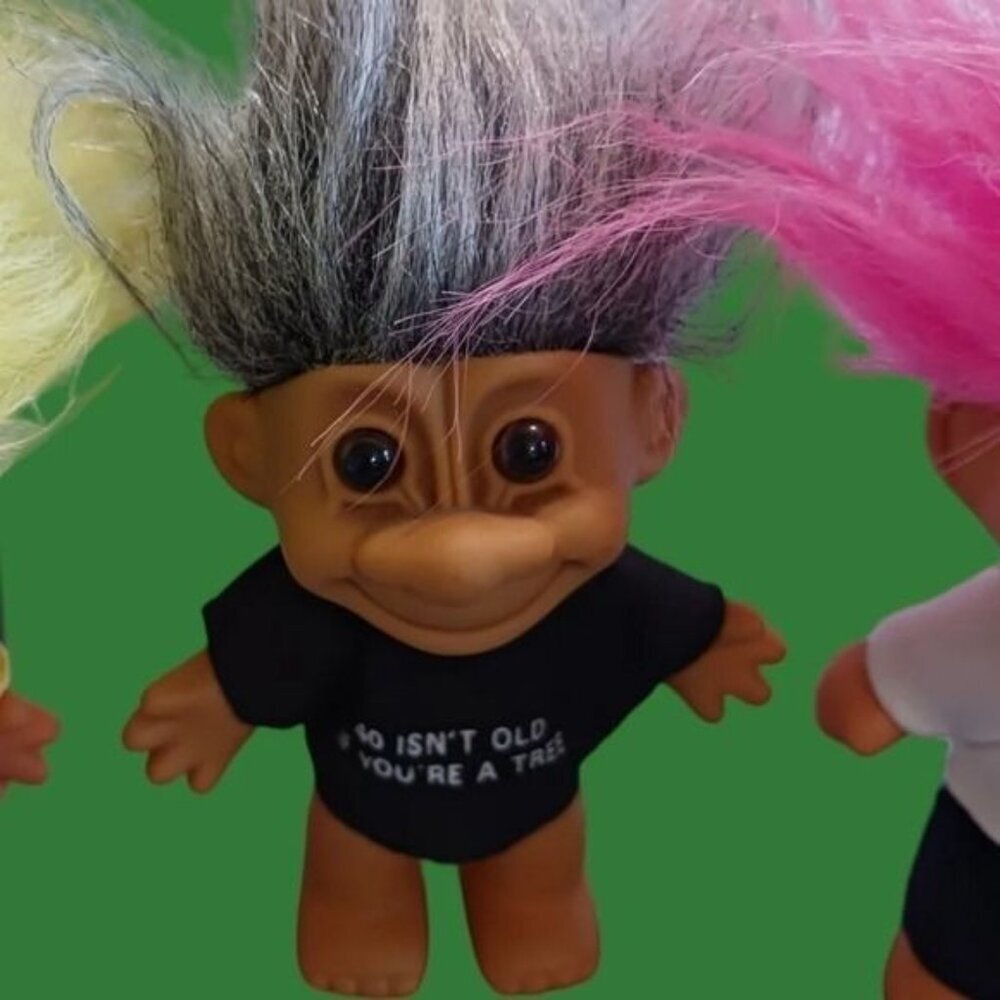 Russ vtg lot of 4 troll dolls vinyl - Picture 8 of 13
